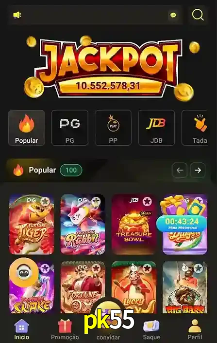Promoções Especiais no pk55 App